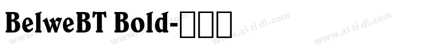 BelweBT Bold字体转换